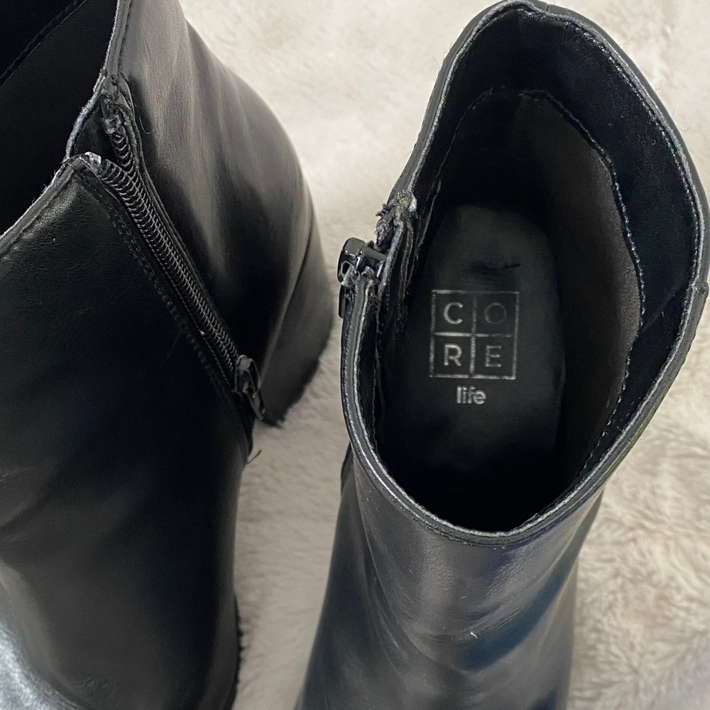 Black Leather Ankle Booties - Picture 7 of 7